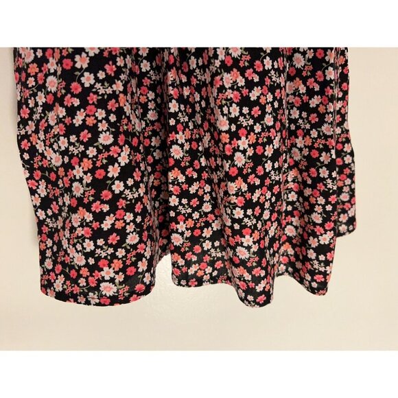 Row A Floral Multicolored/Mini dress M smock stretch back - Picture 6 of 15